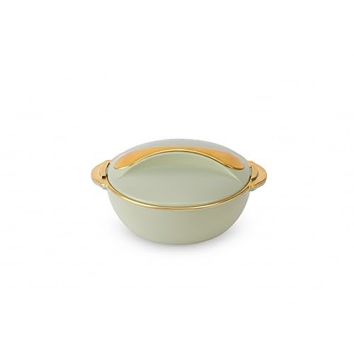 Pinnacle Picasso Luxe Insulated Casserole Golden Edition with Stainless Steel Interior |Hot Pot Keeps Food Hot & Cold for Hours | Hot Box for Kitchen | Gift Casseroles with Lid (Luxe Pistachio, 2000 ml) - Image 1
