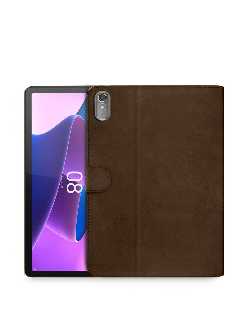 Wtech PU Leather Flip Case Cover For Lenovo Tab P11 Generation 2 4G 2022 Dark Brown - Image 1