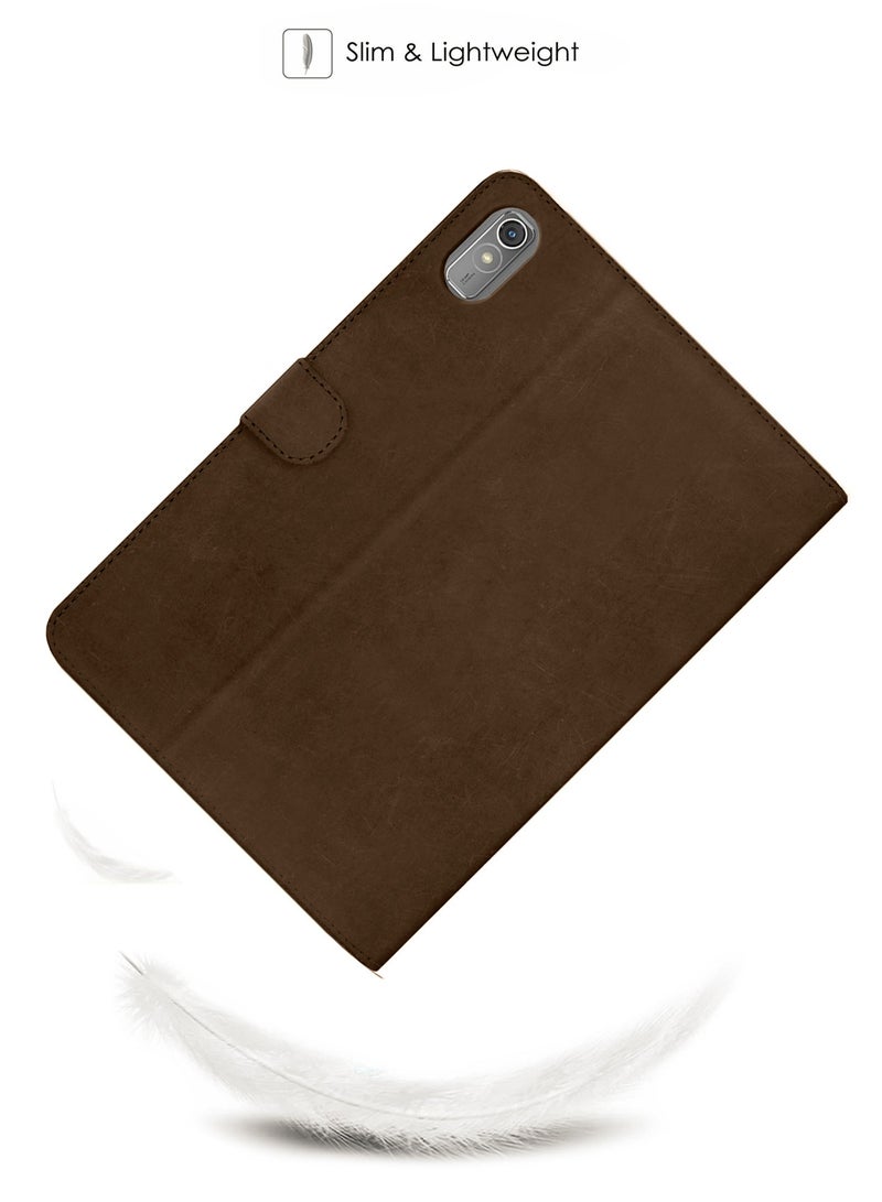 Wtech PU Leather Flip Case Cover For Lenovo Tab P11 Generation 2 4G 2022 Dark Brown - Image 2