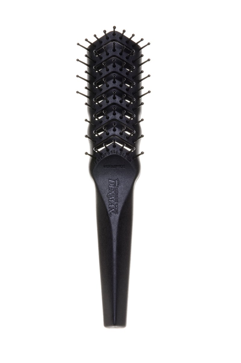 Denman D100 Flexible Vent Brush for Blow Drying Styling Hair Brush for Wet Dry Curly Thick Straight Hair For Women and Men Black