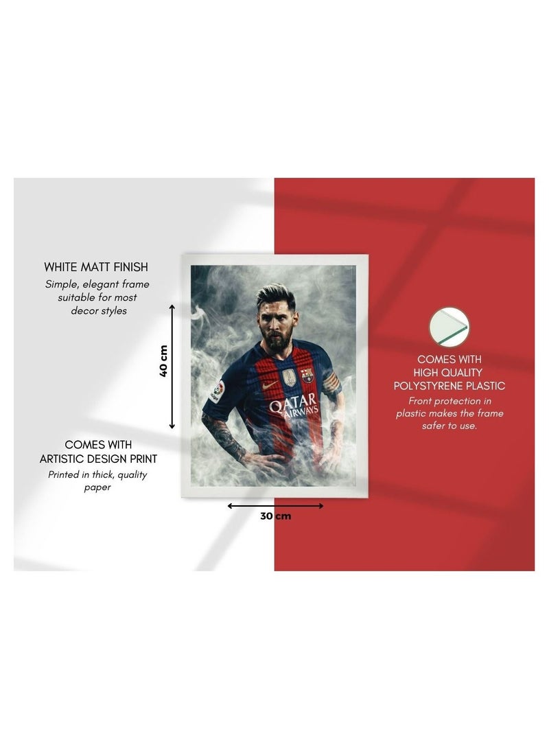 إم إي سي إطار ملصق حائط للاعب كرة القدم ليونيل ميسي 30×40 سم - Image 4