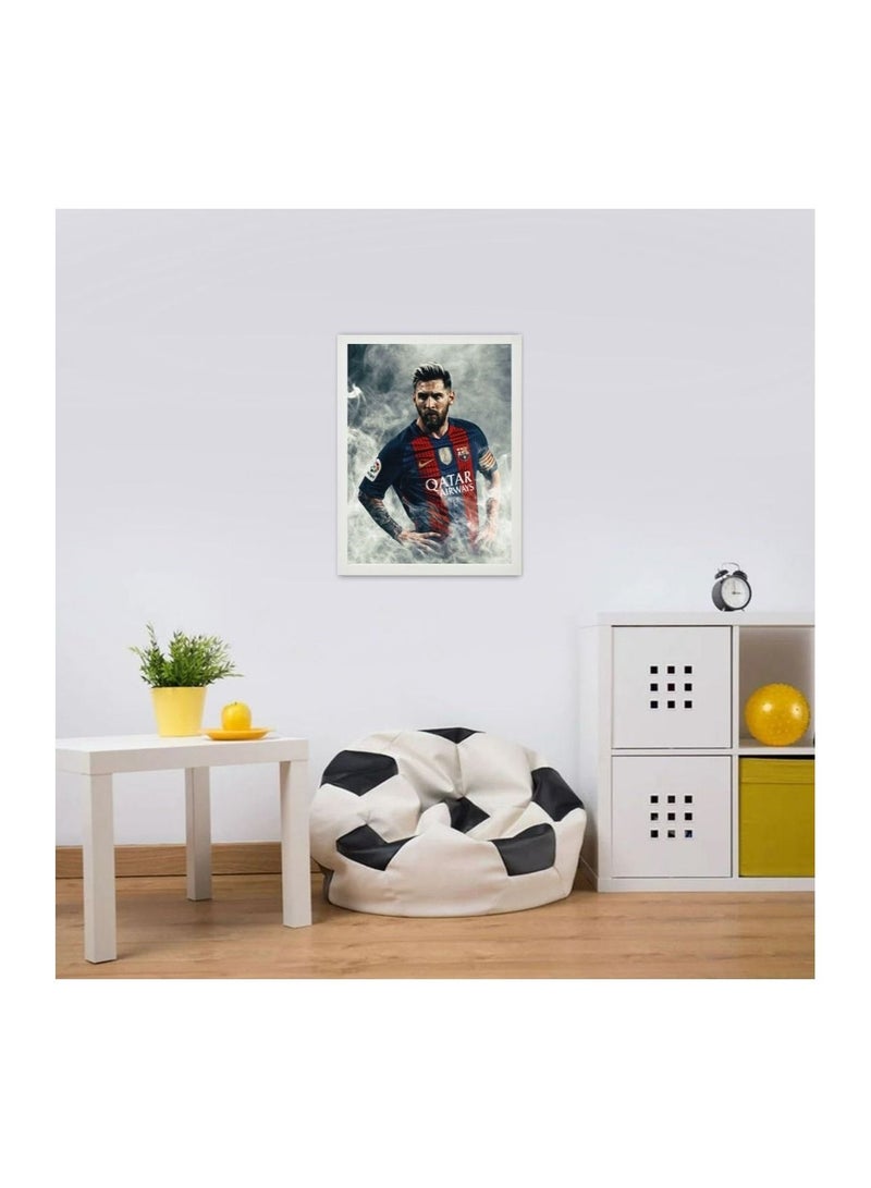 إم إي سي إطار ملصق حائط للاعب كرة القدم ليونيل ميسي 30×40 سم - Image 5