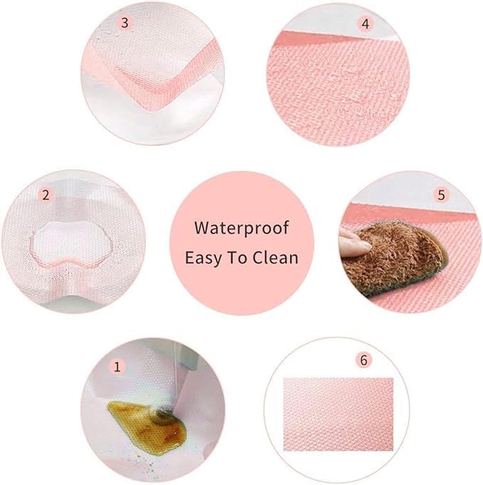 Jecrina PVC RolWashable Refrigerator MatPVC Plastic Shelf Mats LinersAntifouling Refrigerator Pads for CupboardCabinet DrawerPink - Image 5