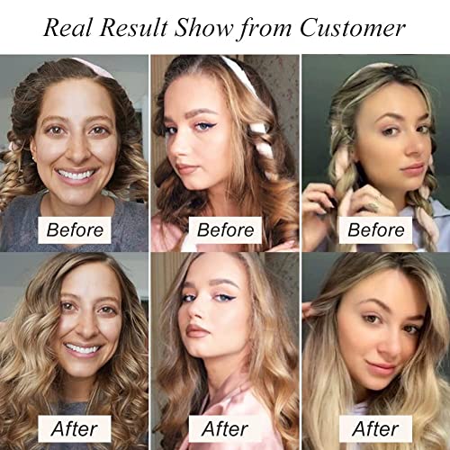 SHOPOGENIX Hair Curlers Rollers For Long Heatless Curling Rod Headband Jumbo Large Big No Heat Black Velvet Hair Roller You Can Sleep In Soft Foam Curling Rods Hair Rollers Overnight for Women. - Image 2