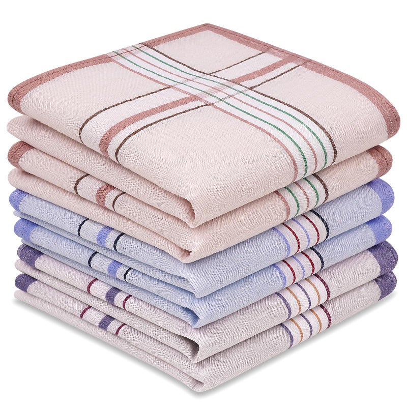 Selected Hanky Selected Hanky 100 Cotton Mens Handkerchief 6 Piece Gift Set