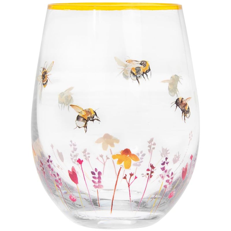 The Leonardo Collection Busy Bees Stemless Gin Cocktail Glass Tumbler