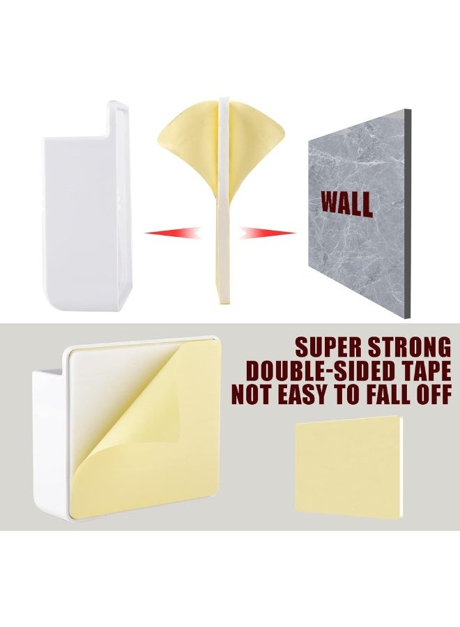 2 X Wall Mount Phone Holder Phone Holder With Data Cable Receiving Hole/Self Adhesive Phone Holder For Shower/Charging Compatible With IPhone And Android (2 Pieces - Image 2