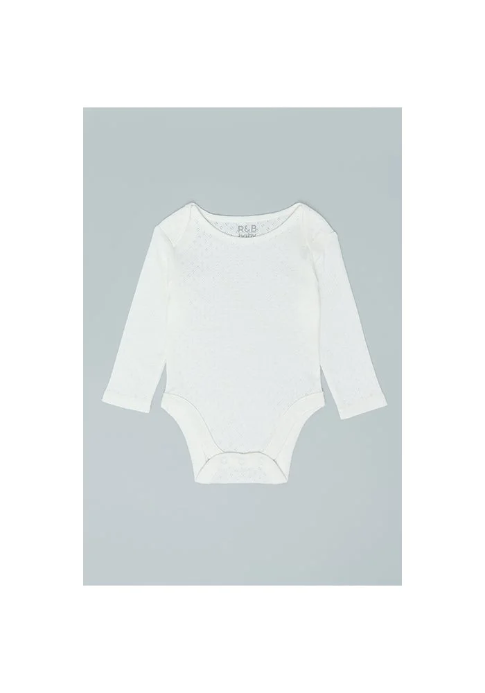 أر أند بي 3 Pack Solid Bodysuits with Long Sleeves