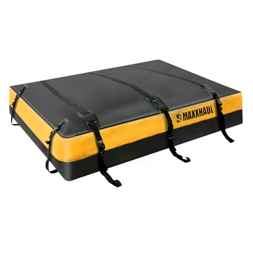 MAXXHAUL حقيبة نقل البضائع على السطح من ماكس هول 50853، سعة 20 قدم مكعب (63 بوصة × 54 بوصة × 10 بوصة)، مصنوعة من PVC ثقيل، مقاومة للعوامل الجوية مع سحاب قابل للقفل ونظام حزام كامل - Image 5