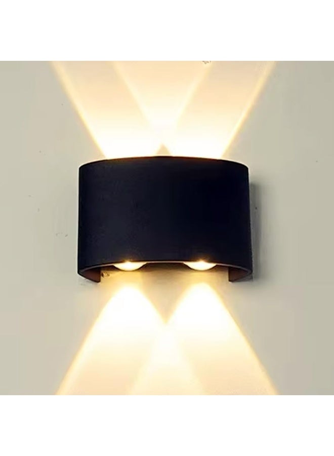 AFN Waterproof Modern Wall Sconces LED Wall Light Up Down Aluminum Wall Lamp LED Indoor Outdoor for Bedroom Living Room Bathroom Porch Stairs Hotels Garden Pathway, Black 3000K - Image 1