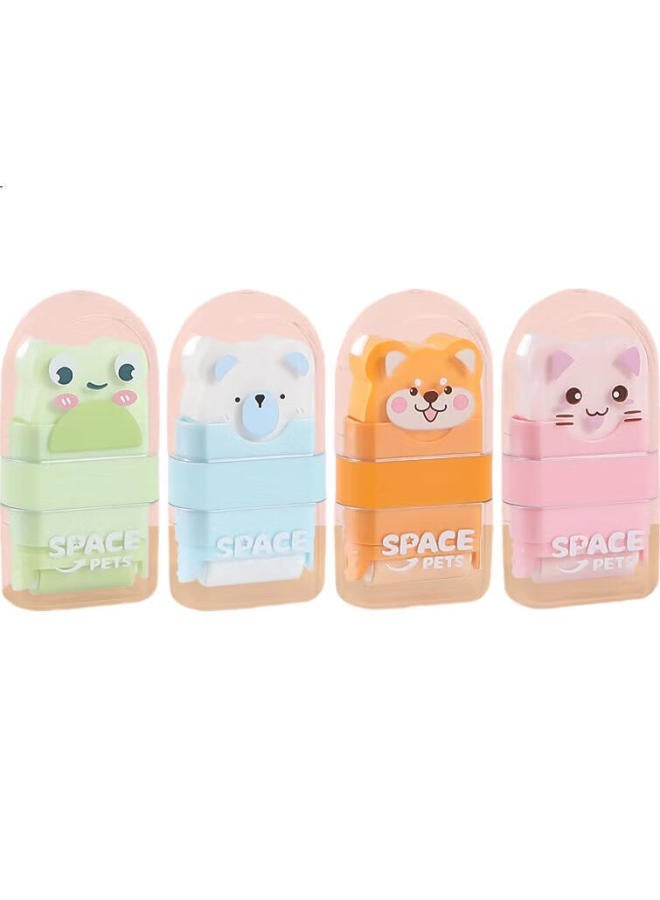 M.G Chenguang (M&G) Roller Eraser, Clean, No Residue, Low Debris, Double-Sided, Creative Cartoon Cute Animal Design, Random Colors, 3-Pack Axpq5501 (1 Extra Eraser Included) - Image 3