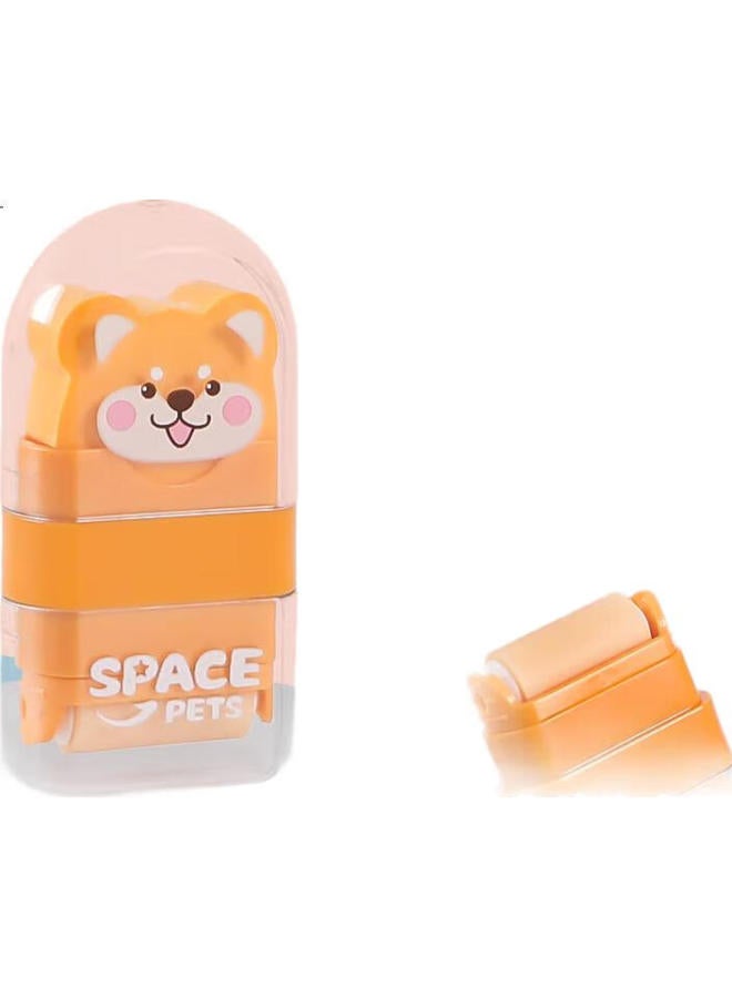 M.G Chenguang (M&G) Roller Eraser, Clean, No Residue, Low Debris, Double-Sided, Creative Cartoon Cute Animal Design, Random Colors, 3-Pack Axpq5501 (1 Extra Eraser Included) - Image 2