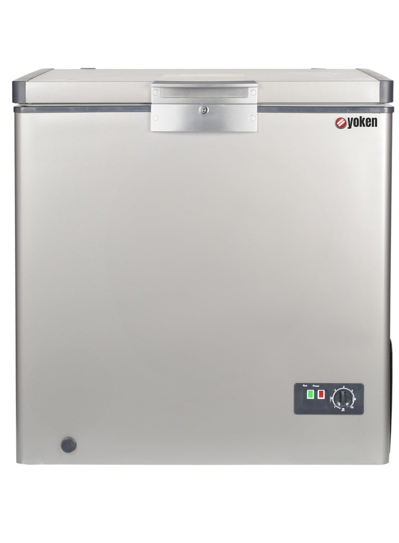 Yoken Yoken ES250L Glass Chest Freezer - 205 Liters - Silver - LG Compressor  - Image 1