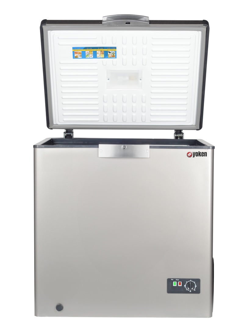 Yoken Yoken ES250L Glass Chest Freezer - 205 Liters - Silver - LG Compressor  - Image 2