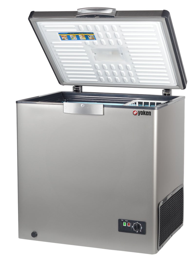 Yoken Yoken ES250L Glass Chest Freezer - 205 Liters - Silver - LG Compressor  - Image 3