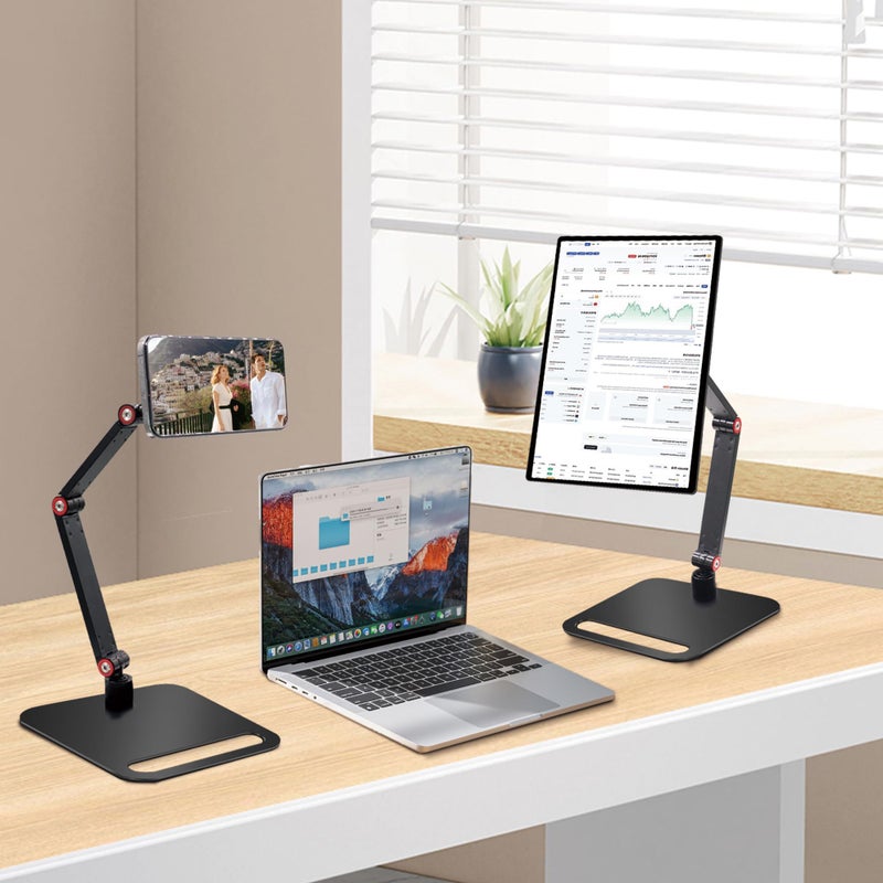 Magnetic Stand Tablet Holder, Portable Monitor Mount, Adjustable for Desk Bed Home Office, Magnetic Accessories for 16" iPad Pro 12.9, Air/Mini, Samsung Galaxy Tabs Z Fold Kindle Fire - Image 3