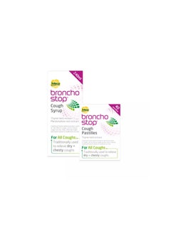 Bronchostop Cough Syrup 240ml and Cough Pastilles 40 Pastilles Bundle