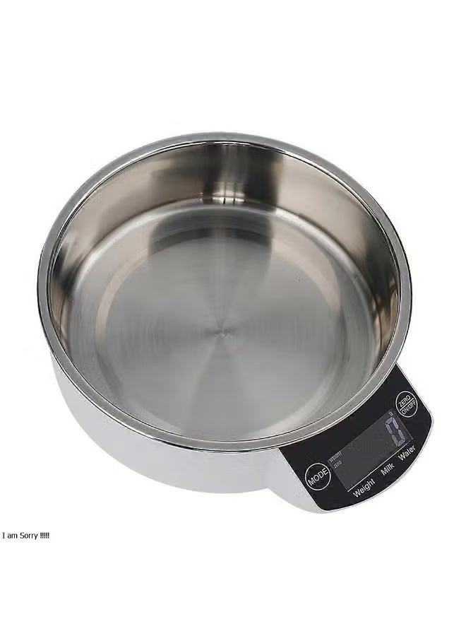 Green Tiger Digital Kitchen Scale with Stainless Steel Bowl – 5kg Capacity