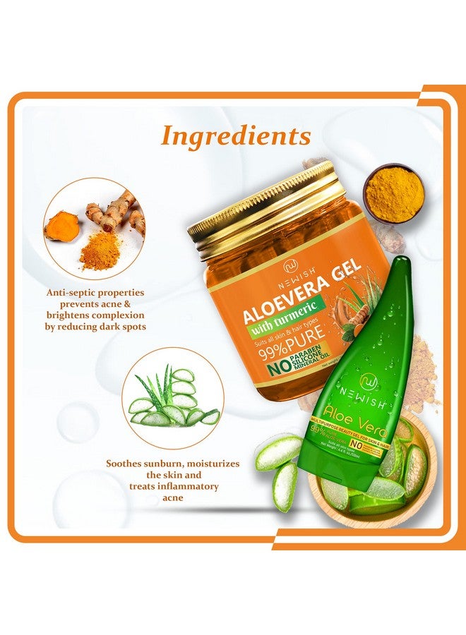 NewishÂ® Organic Non-Toxic Aloe Vera Gel for Acne, Scars, Glowing & Radiant Skin Treatment-200gm Pack of 2 - Image 4