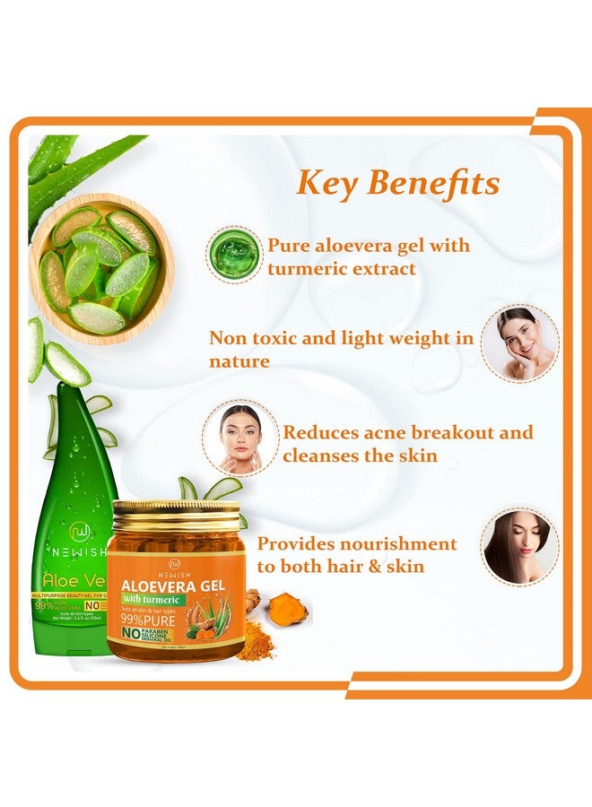 NewishÂ® Organic Non-Toxic Aloe Vera Gel for Acne, Scars, Glowing & Radiant Skin Treatment-200gm Pack of 2 - Image 5