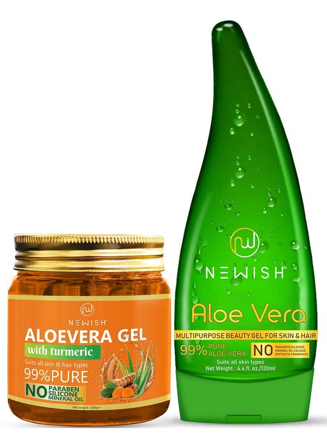 NewishÂ® Organic Non-Toxic Aloe Vera Gel for Acne, Scars, Glowing & Radiant Skin Treatment-200gm Pack of 2 - Image 1