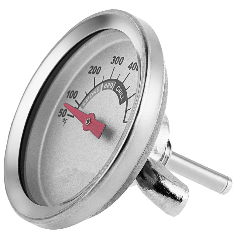 185 Inch BBQ Thermometer Gauge for Multiple Grills and BBQ Smokers Barbecue Grill Temperature Gauge Replacement Parts Silver