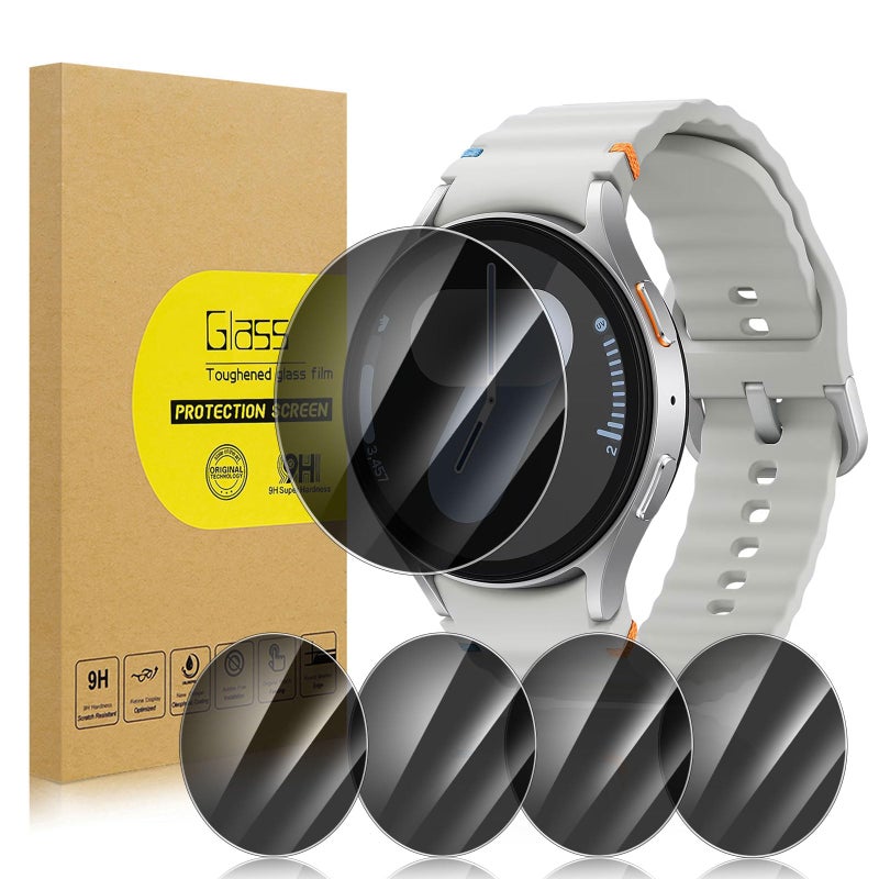 Lokyoo 5 Pack Privacy Screen Protector for Samsung Galaxy Watch 7 40mm [Anti-Spy Tempered Glass] Easy Install, Tempered Glass Protector for Galaxy Watch 7 40mm - Image 1