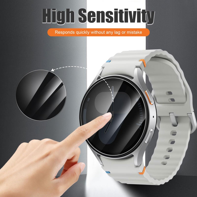 Lokyoo 5 Pack Privacy Screen Protector for Samsung Galaxy Watch 7 40mm [Anti-Spy Tempered Glass] Easy Install, Tempered Glass Protector for Galaxy Watch 7 40mm - Image 5