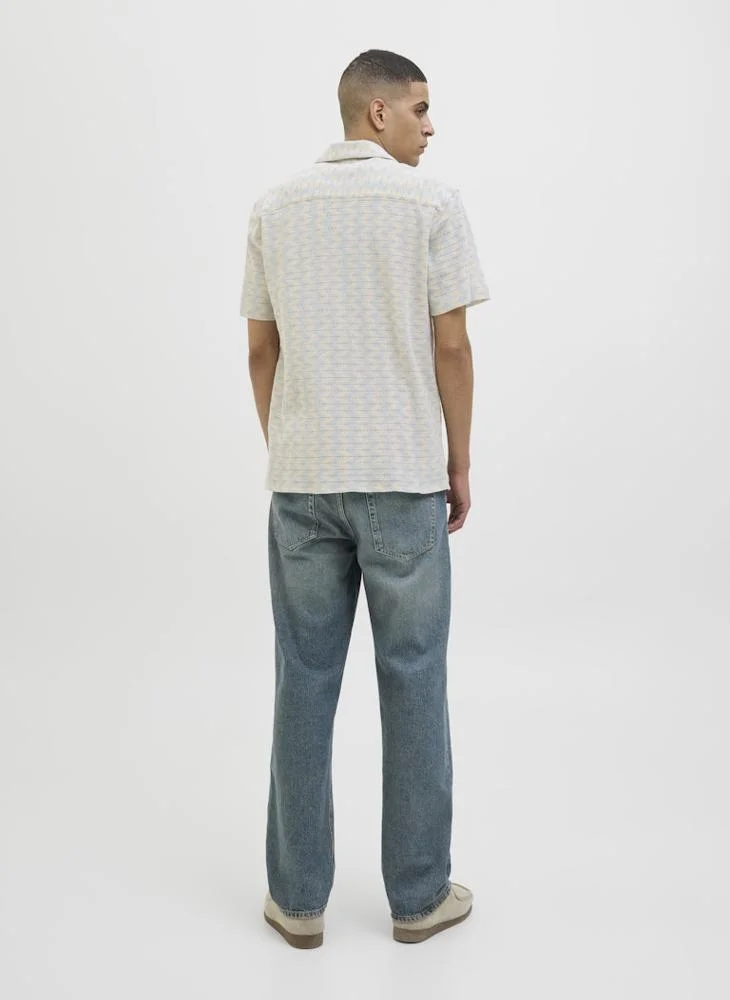 JACK & JONES Casual Regular Fit Texture Resort Shirt