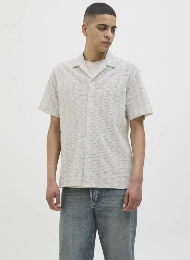 Casual Regular Fit Texture Resort Shirt