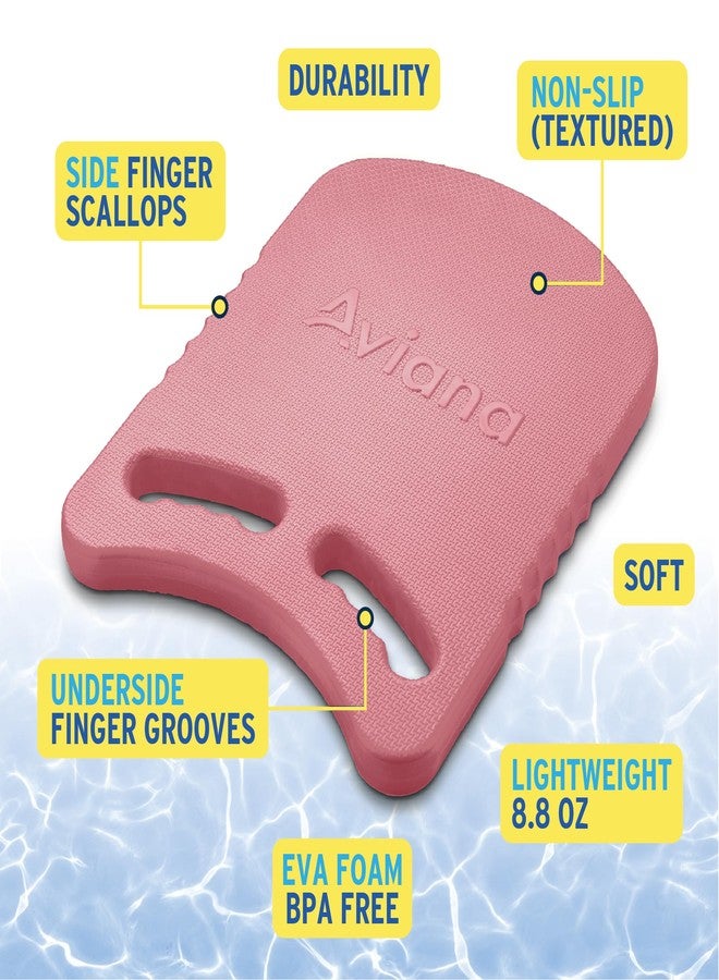 Pro Aviana Junior Kickboard Buoy for Youth Children & Toddlers Swimming Aid & Exercise Training Board for Kids to Learn to Swim in The Pool & Open Waters | EVA Material & BPA Free (Pink) - Image 3