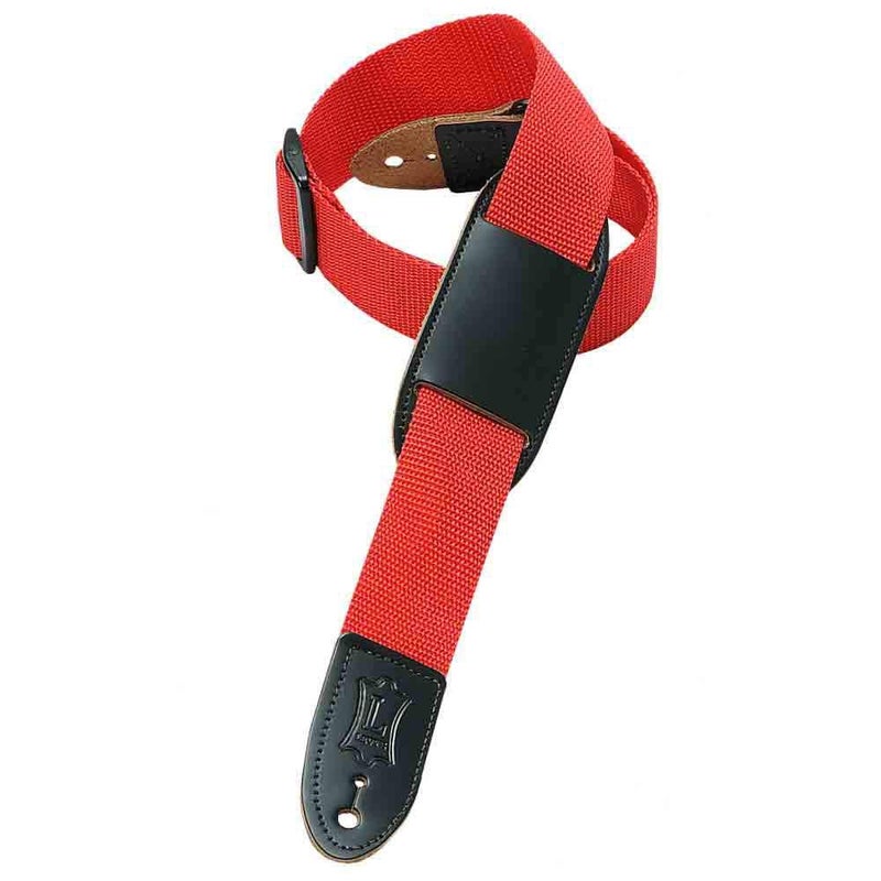 Levy's Leathers 1.5" Polypropylene Kid's Guitar Strap,Red