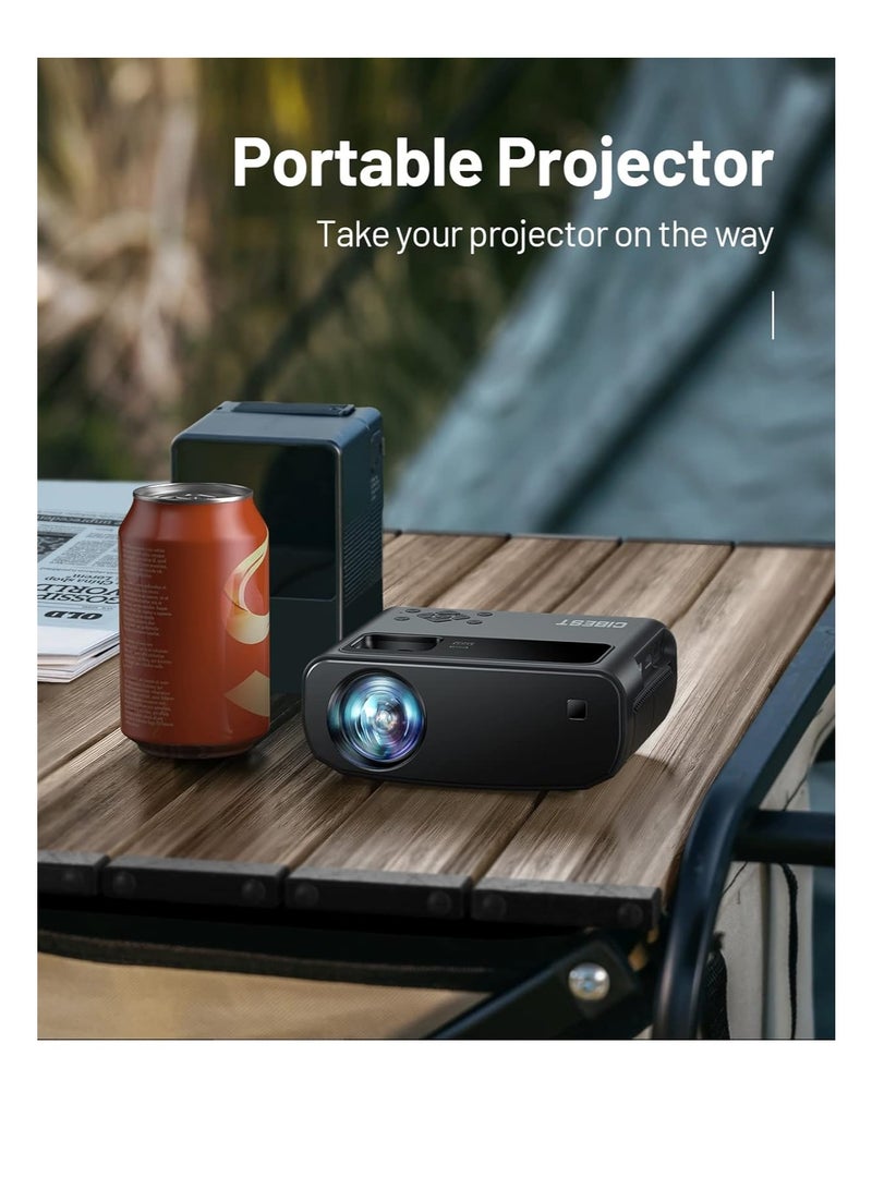 Mini WiFi Projector FHD 1080P, 13000 Lux Portable Projector Compatible with iOS/Android/Tablet/PC/TV Stick/USB (Includes Bag and Tripod)  - Image 3