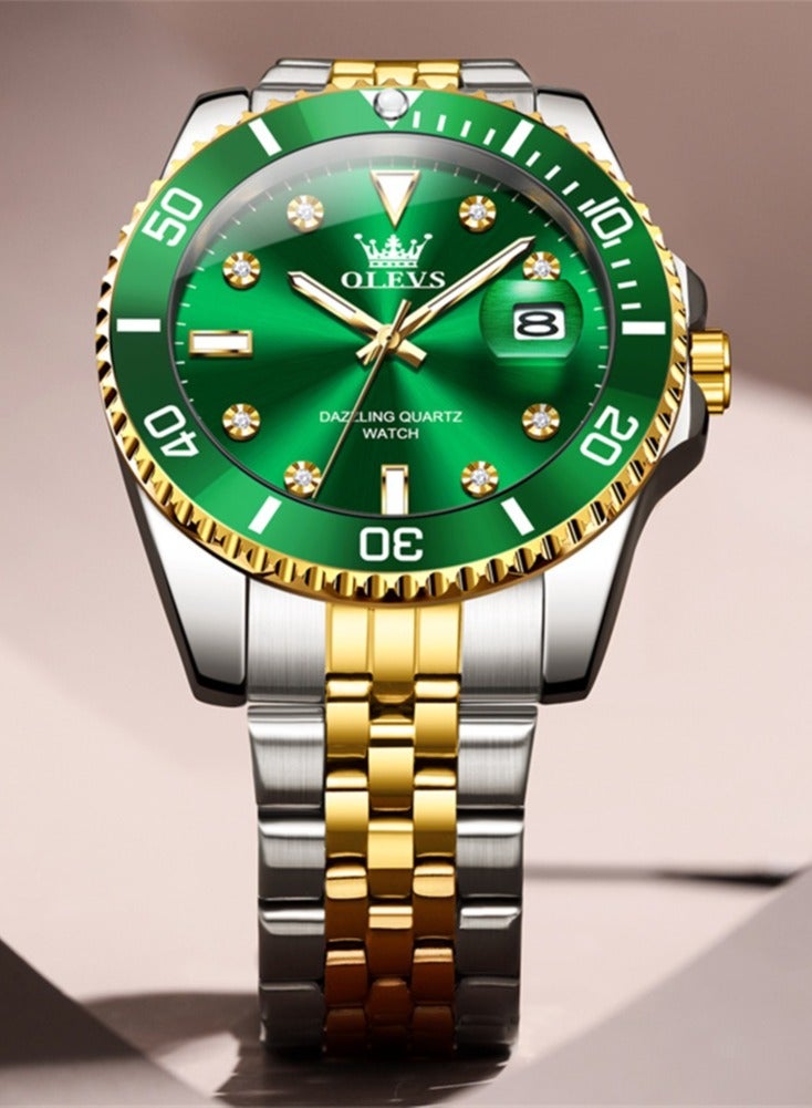 OLEVS Top Brand Original Men Quartz Watch Waterproof Watch for Men Stainless Steel Quartz Men Luxury Watch Luminous Wristwatch