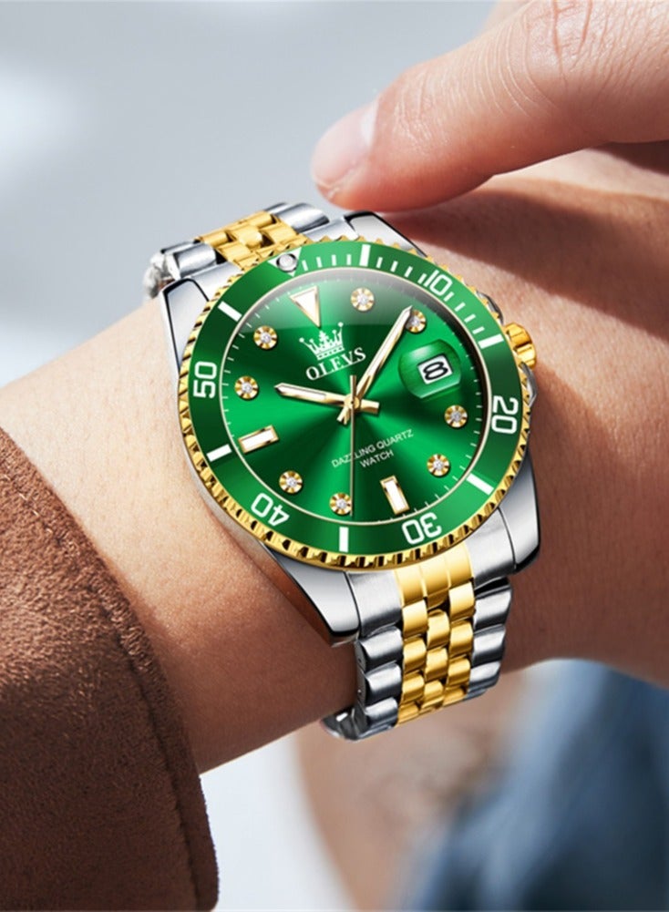 OLEVS Top Brand Original Men Quartz Watch Waterproof Watch for Men Stainless Steel Quartz Men Luxury Watch Luminous Wristwatch