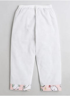Polka Tots Polka Tots Full Sleeves Night Wear Bear Kurta Pyjama - White  - Image 4