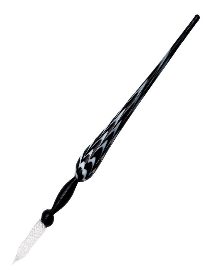 Gullor Vintage Glass Dip Pen - Crystal Handmade Signature Pen, Black - Image 1