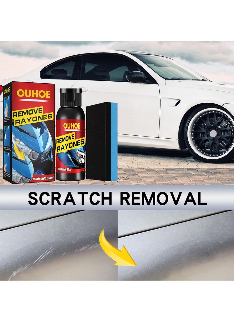 OUHOE Car Scratch Repair Nano Spray, Car Scratch Removal Spray, Paint Restorer Spray, Scratch and Swirl Remover, Ceram Coat Car Paint Sealant, Magic Scratch Remover for Cars, with Sponge (30ml) - Image 5