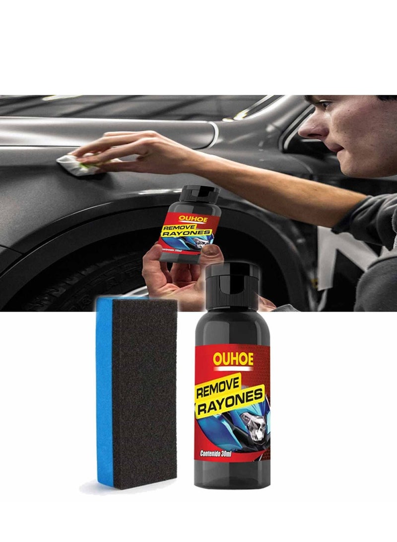 OUHOE Car Scratch Repair Nano Spray, Car Scratch Removal Spray, Paint Restorer Spray, Scratch and Swirl Remover, Ceram Coat Car Paint Sealant, Magic Scratch Remover for Cars, with Sponge (30ml) - Image 1