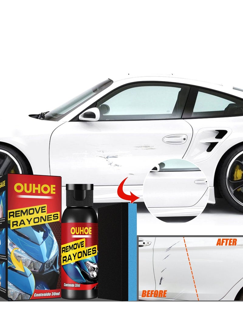OUHOE Car Scratch Repair Nano Spray, Car Scratch Removal Spray, Paint Restorer Spray, Scratch and Swirl Remover, Ceram Coat Car Paint Sealant, Magic Scratch Remover for Cars, with Sponge (30ml) - Image 3