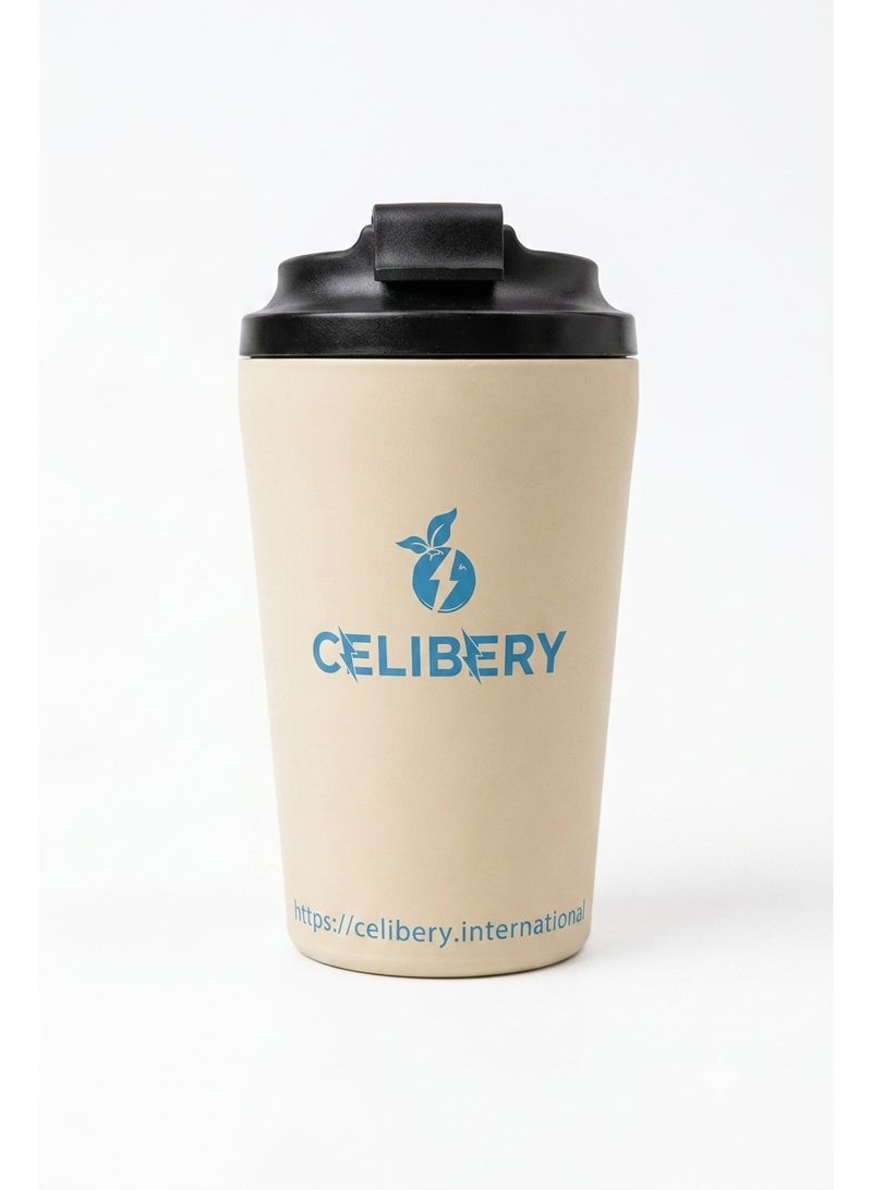 Celibery Travel Coffee Mug, Beige - Image 1