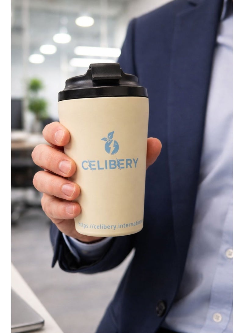 Celibery Travel Coffee Mug, Beige - Image 2