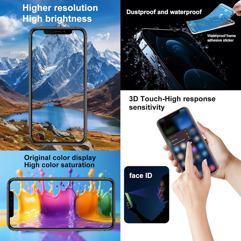 EFAITHFIX Store for iPhone XR LCD Screen Replacement 6.1 Inch Frame Assembly Display Full HD 3D Touch Screen Digitizer (A1984,A2105,A2106,A2108) with Waterproof Adhesive,Screen Protector,Phone Case,No Tools - Image 4