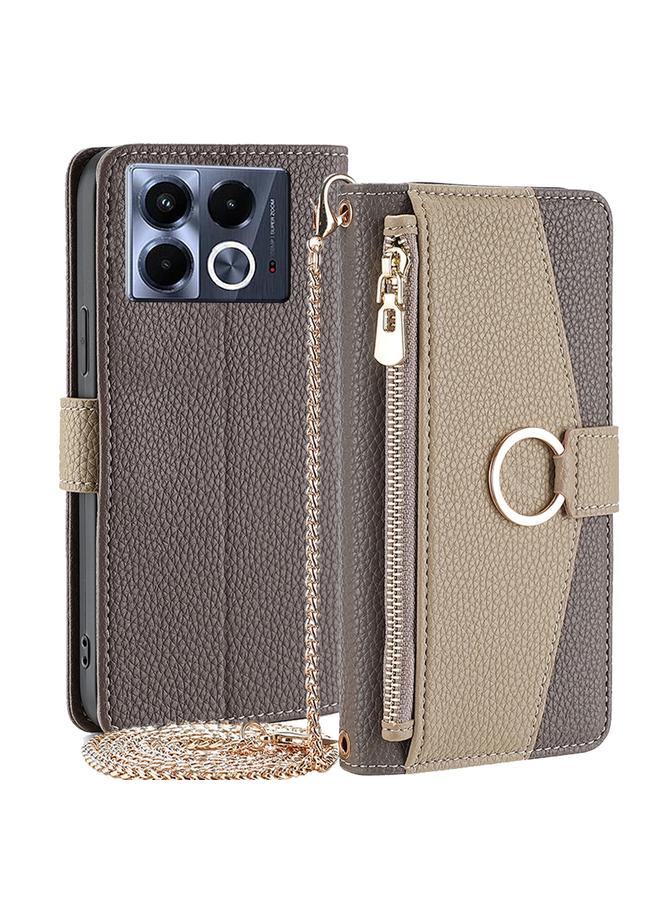 Zaboon Case For Infinix Note 40 5G Crossbody Litchi Texture Leather Phone Case - Image 1
