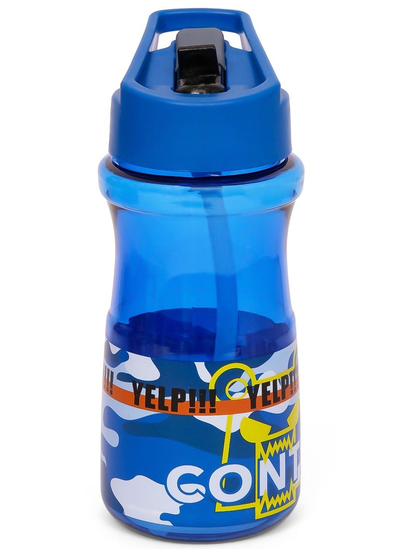 Eazy Kids Kids Water Bottle 500ml With Straw- Blue  - Image 2
