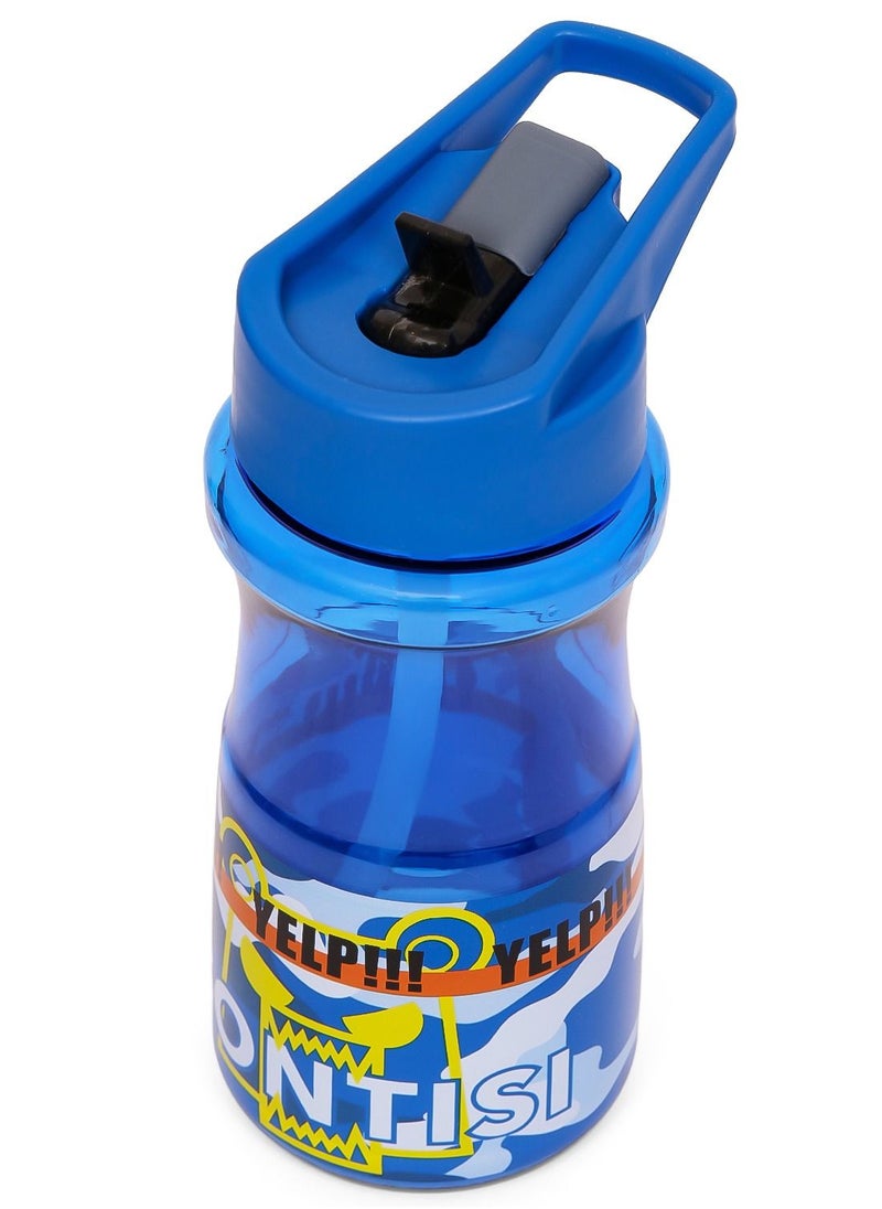 Eazy Kids Kids Water Bottle 500ml With Straw- Blue  - Image 3
