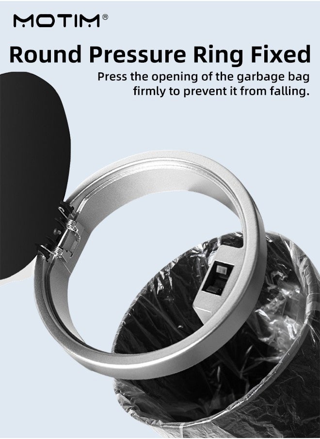 Motim - 2 Packs Car Trash Can Leak Proof Dustbin with Lid, Multipurpose Automotive Trash Bin Mini Car Garbage Can for Car/Office/Desktop, Capacity: 800ml - Image 1