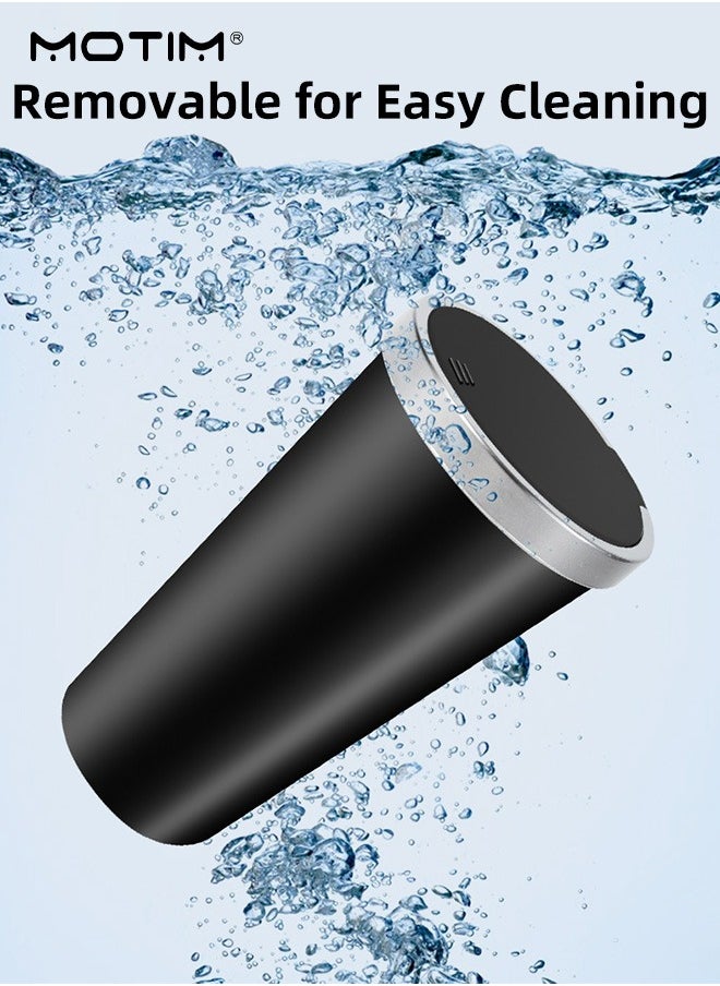 Motim - 2 Packs Car Trash Can Leak Proof Dustbin with Lid, Multipurpose Automotive Trash Bin Mini Car Garbage Can for Car/Office/Desktop, Capacity: 800ml - Image 1