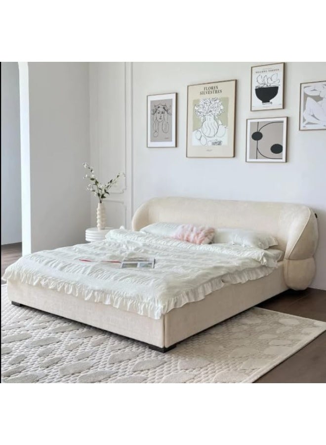 Zayn comforts Modern Upholstered Bed  Stylish Fabric Bed for Villas & Apartments - Image 2