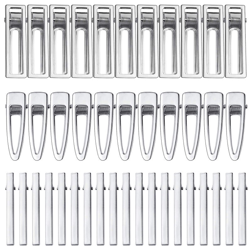 Bskifnn 60PCS Hair Clips for Silicone Resin Molds DIY Hair Bow Clips Pearl Hairpin Hair Accessories for Girls and Women Silver